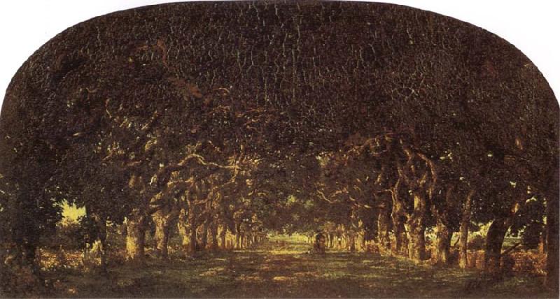Theodore Rousseau The Chestnut Avenue France oil painting art